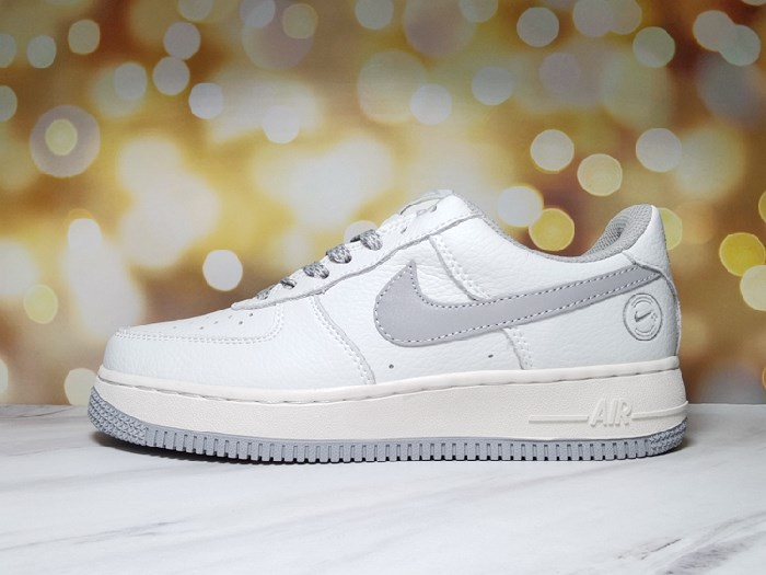 Men's Air Force 1 Low White/Grey Shoes 0158 Men's Air Force 1 Low White/Grey Shoes 0158