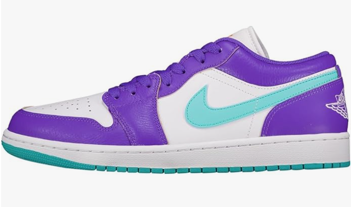 Men's Running Weapon Air Jordan 1 White/Purple Shoes 0748