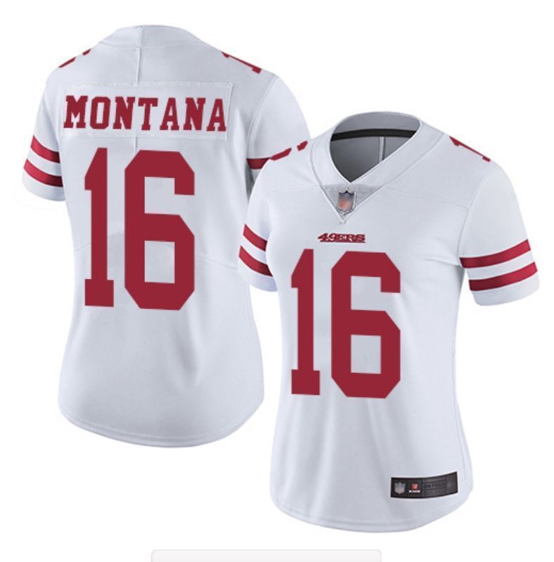 Women's NFL San Francisco 49ers #16 Joe Montana White Vapor Untouchable Limited Stitched Jersey Women's NFL San Francisco 49ers #16 Joe Montana White Vapor Untouchable Limited Stitched Jersey