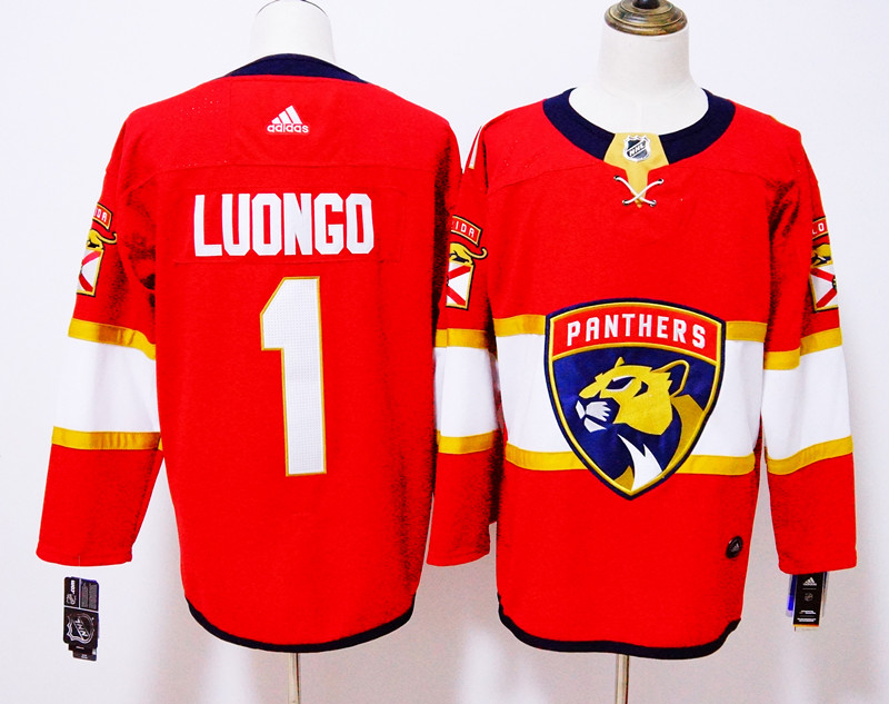 Men's Red Adidas Florida Panthers #1 Roberto Luongo Stitched NHL Jersey Men's Red Adidas Florida Panthers #1 Roberto Luongo Stitched NHL Jersey