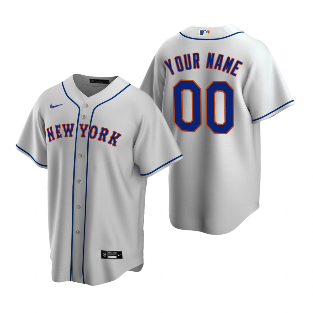 Youth New York Mets Active Player Custom Grey Cool Base Stitched Baseball Jersey Youth New York Mets Active Player Custom Grey Cool Base Stitched Baseball Jersey