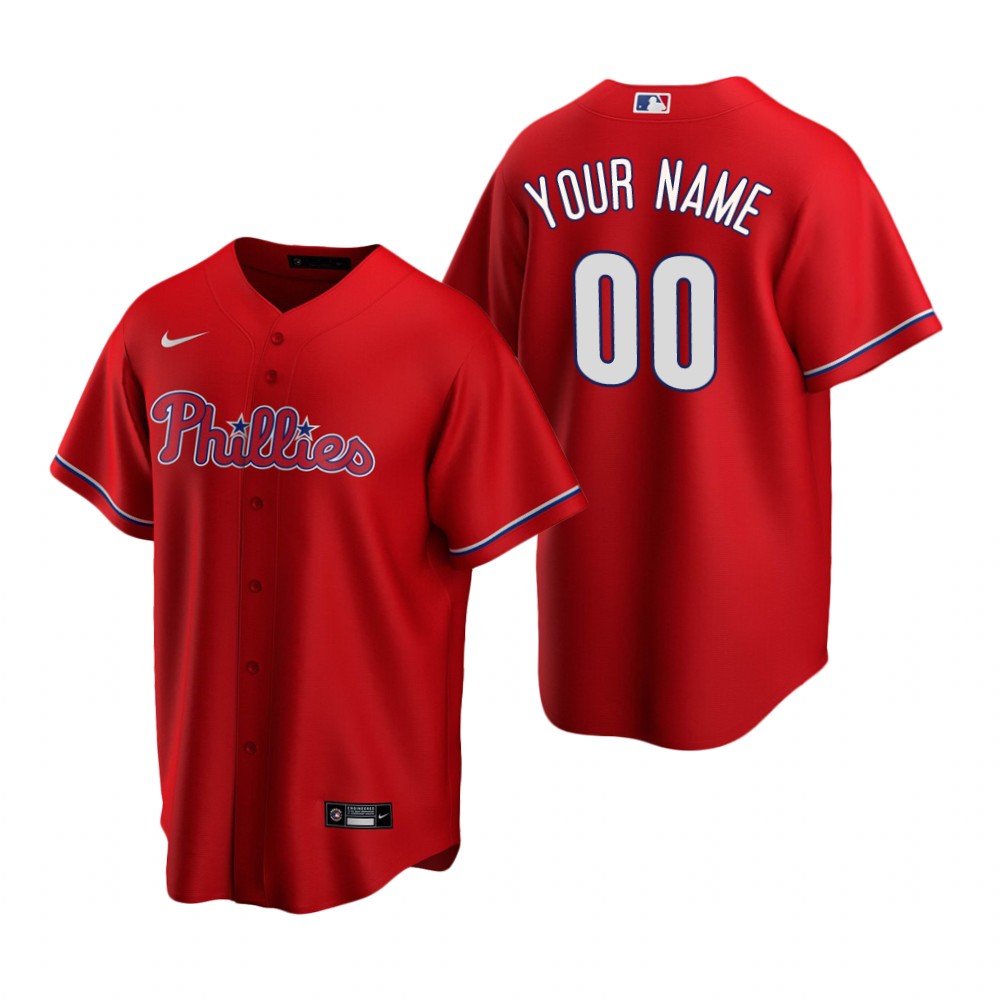 Youth Philadelphia Phillies Active Player Custom Red Cool Base Stitched Baseball Jersey Youth Philadelphia Phillies Active Player Custom Red Cool Base Stitched Baseball Jersey