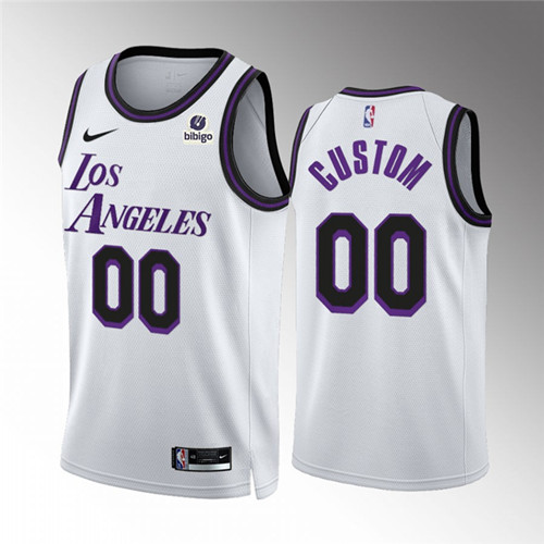 Youth Los Angeles Lakers Active Player Custom White City Edition Swingman Stitched Jersey Youth Los Angeles Lakers Active Player Custom White City Edition Swingman Stitched Jersey