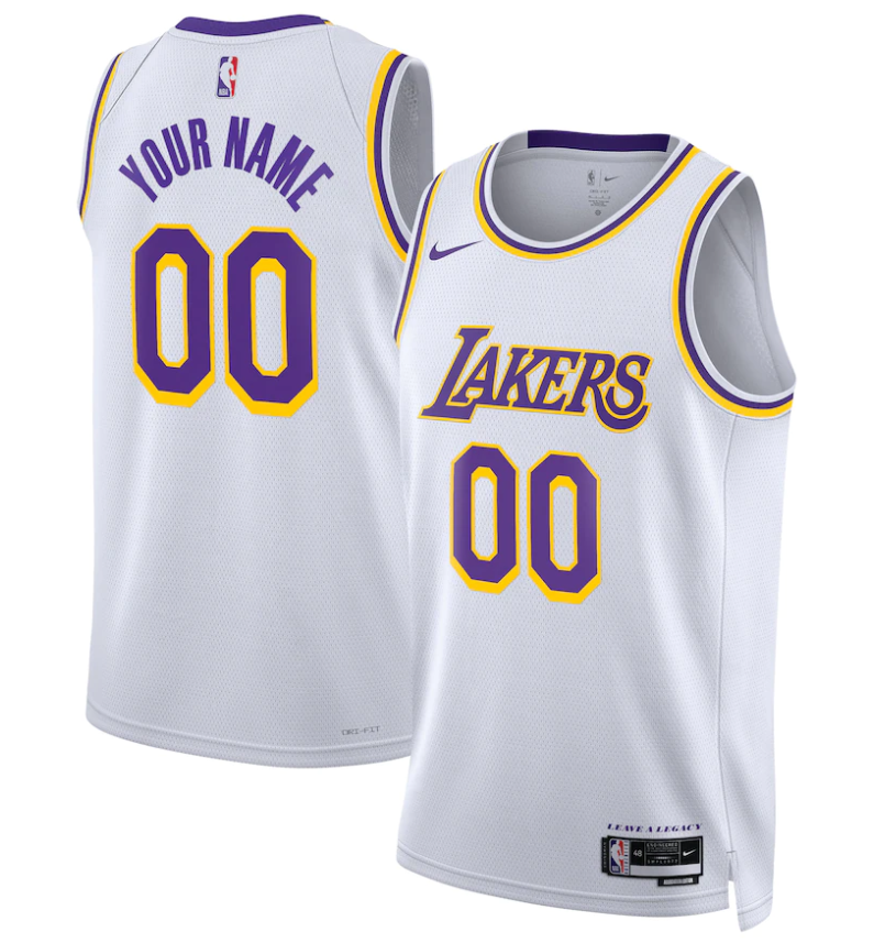 Youth Los Angeles Lakers Active Player Custom White Swingman Stitched Jersey Youth Los Angeles Lakers Active Player Custom White Swingman Stitched Jersey