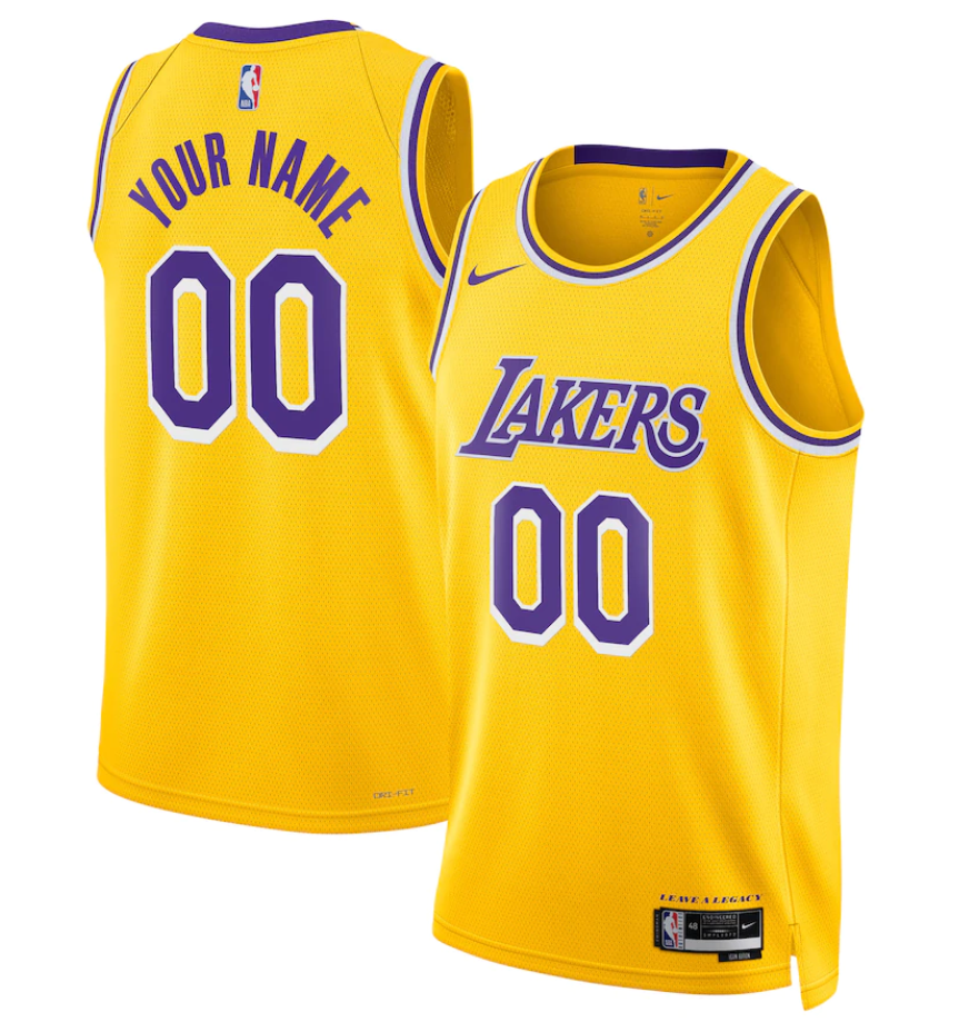 Youth Los Angeles Lakers Active Player Custom Yellow Icon Edition Stitched Jersey Youth Los Angeles Lakers Active Player Custom Yellow Icon Edition Stitched Jersey