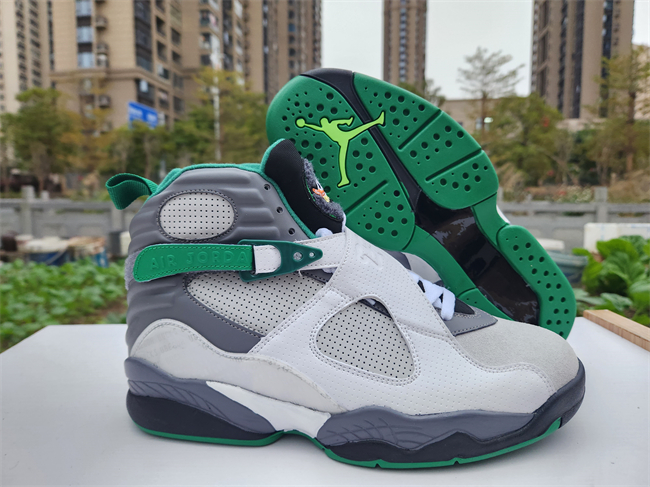 Men's Running Weapon Air Jordan 8 Shoes Grey 008