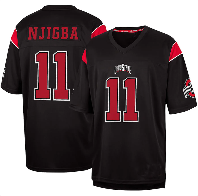 Men's Ohio State Buckeyes #11 Jaxon Smith-Njigba Black Colosseum Fashion Stitched Jersey