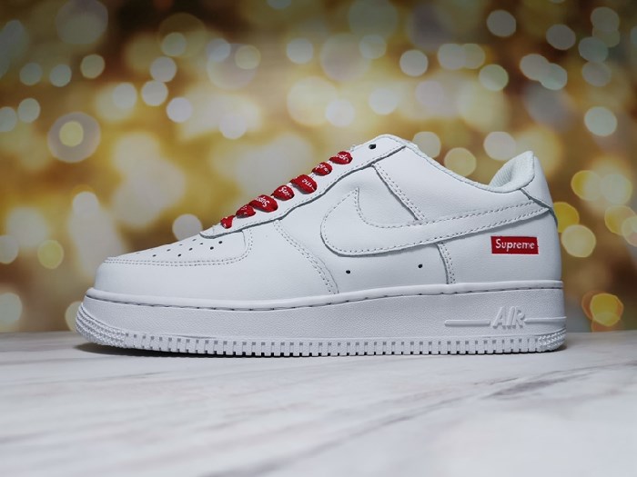 Men's Air Force 1 Low White/Red Shoes 0206 Men's Air Force 1 Low White/Red Shoes 0206