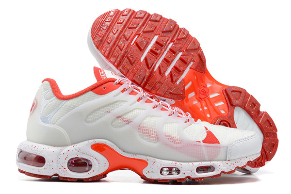 Men's Hot Sale Running Weapon Air Max TN White/Orange Shoes 0219