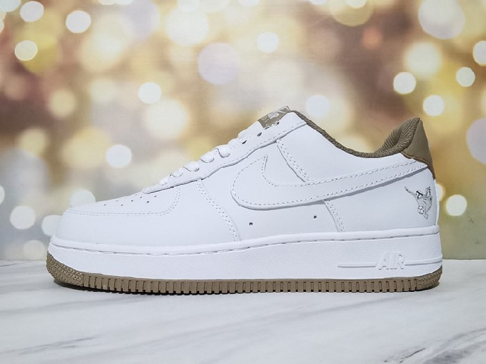 Men's Air Force 1 Low White/Brown Shoes 0161 Men's Air Force 1 Low White/Brown Shoes 0161
