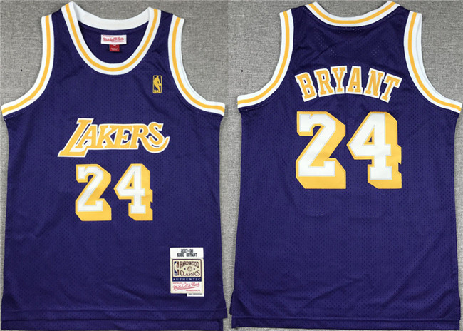 Youth Los Angeles Lakers #24 Kobe Bryant Purple 07-08 Stitched Basketball Jersey Youth Los Angeles Lakers #24 Kobe Bryant Purple 07-08 Stitched Basketball Jersey