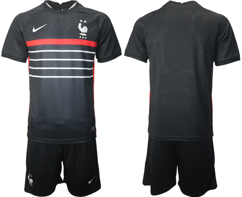 Men's France Blank Black 2022 FIFA World Cup Home Soccer Jersey Suit Men's France Blank Black 2022 FIFA World Cup Home Soccer Jersey Suit