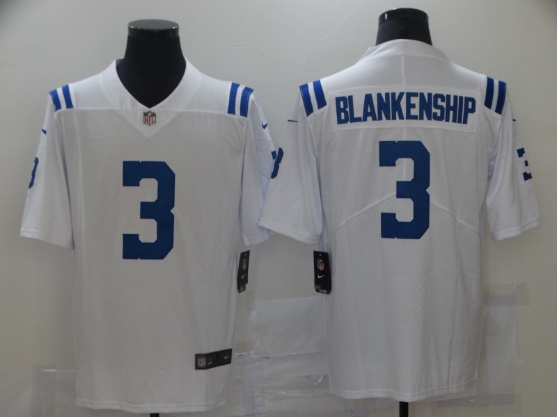 Men's Indianapolis Colts #3 Rodrigo Blankenship White Vapor Untouchable Limited Stitched Jersey Men's Indianapolis Colts #3 Rodrigo Blankenship White Vapor Untouchable Limited Stitched Jersey