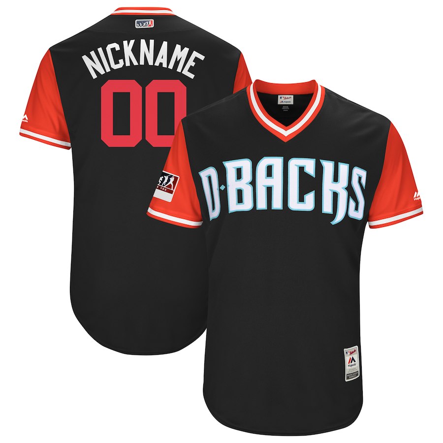 Men's Arizona Diamondbacks Majestic Black/Red 2018 Players' Weekend Pick-A-Player Roster Stitched MLB Jersey Men's Arizona Diamondbacks Majestic Black/Red 2018 Players' Weekend Pick-A-Player Roster Stitched MLB Jersey