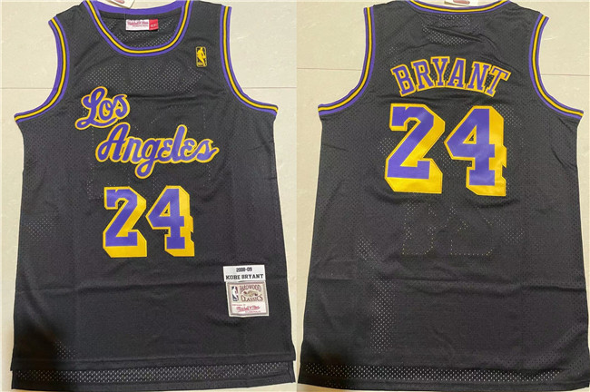 Men's Los Angeles Lakers #24 Kobe Bryant Black Throwback basketball Jersey Men's Los Angeles Lakers #24 Kobe Bryant Black Throwback basketball Jersey