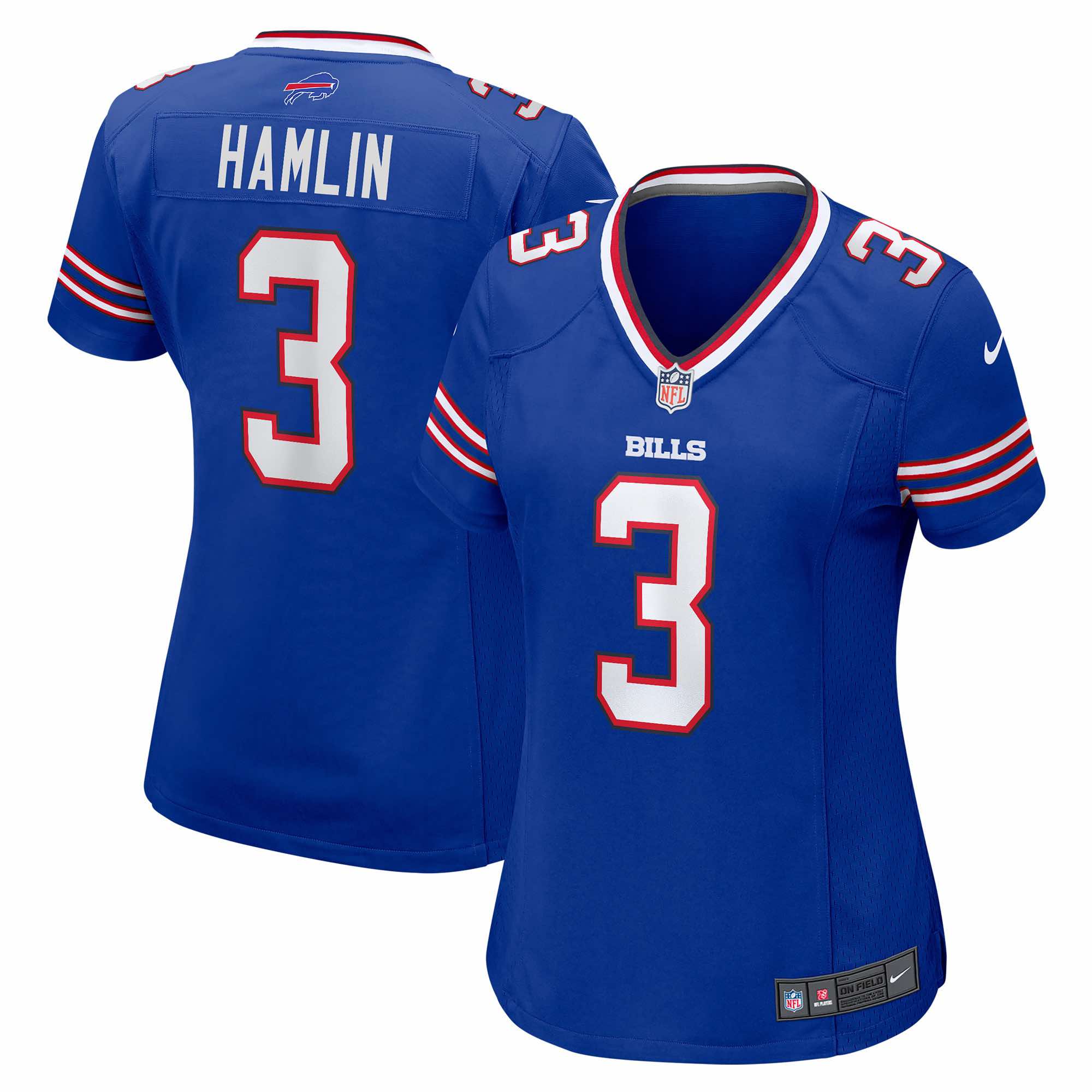 Women's Buffalo Bills #3 Damar Hamlin Blue Vapor Untouchable Stitched Jersey(Run Small)