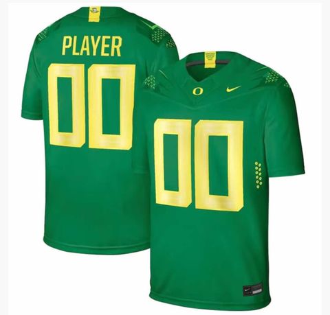 Youth Oregon Ducks Custom Green Stitched Football Jersey