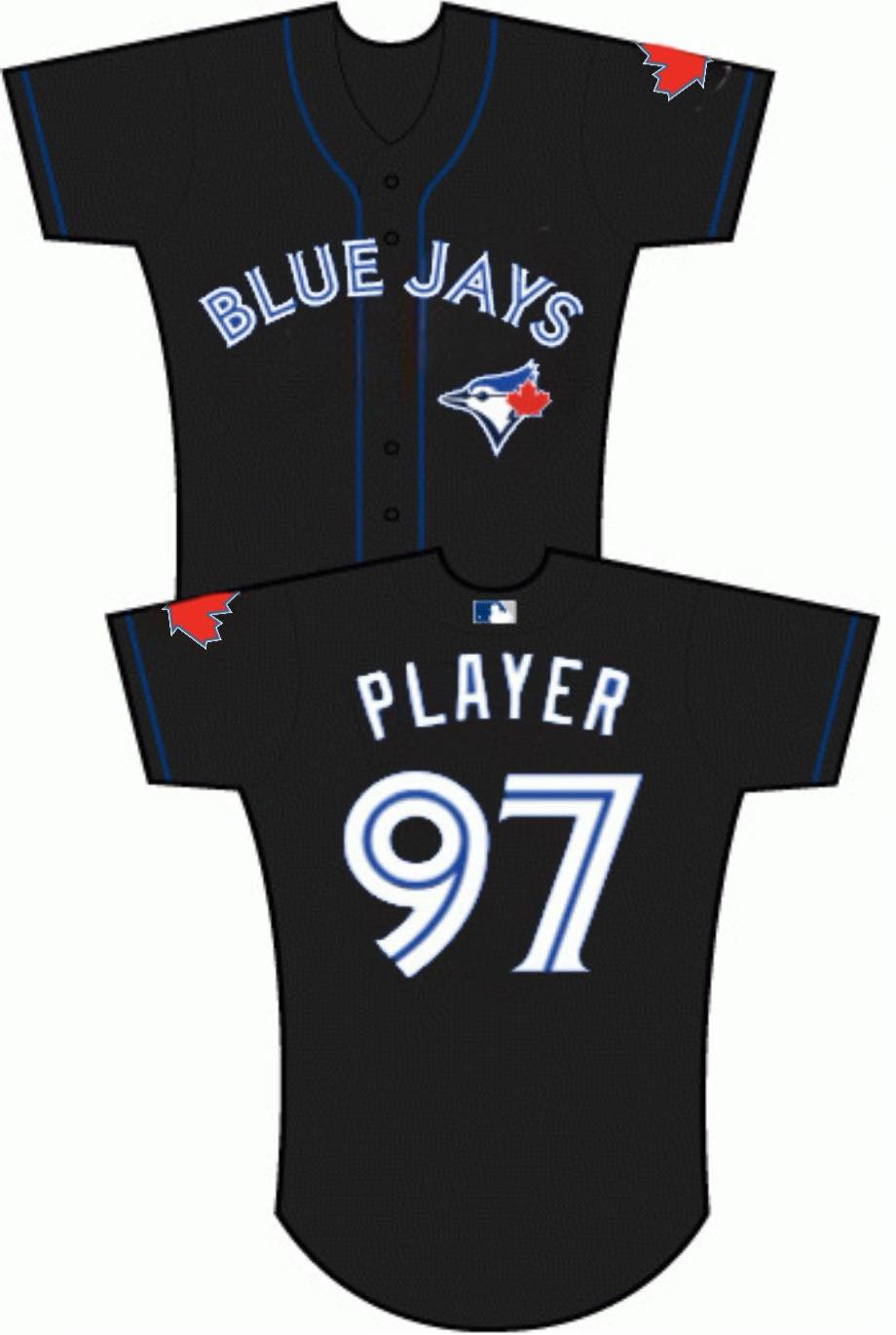 Men's Toronto Blue Jays Active Player Custom Black Baseball Jersey Men's Toronto Blue Jays Active Player Custom Black Baseball Jersey