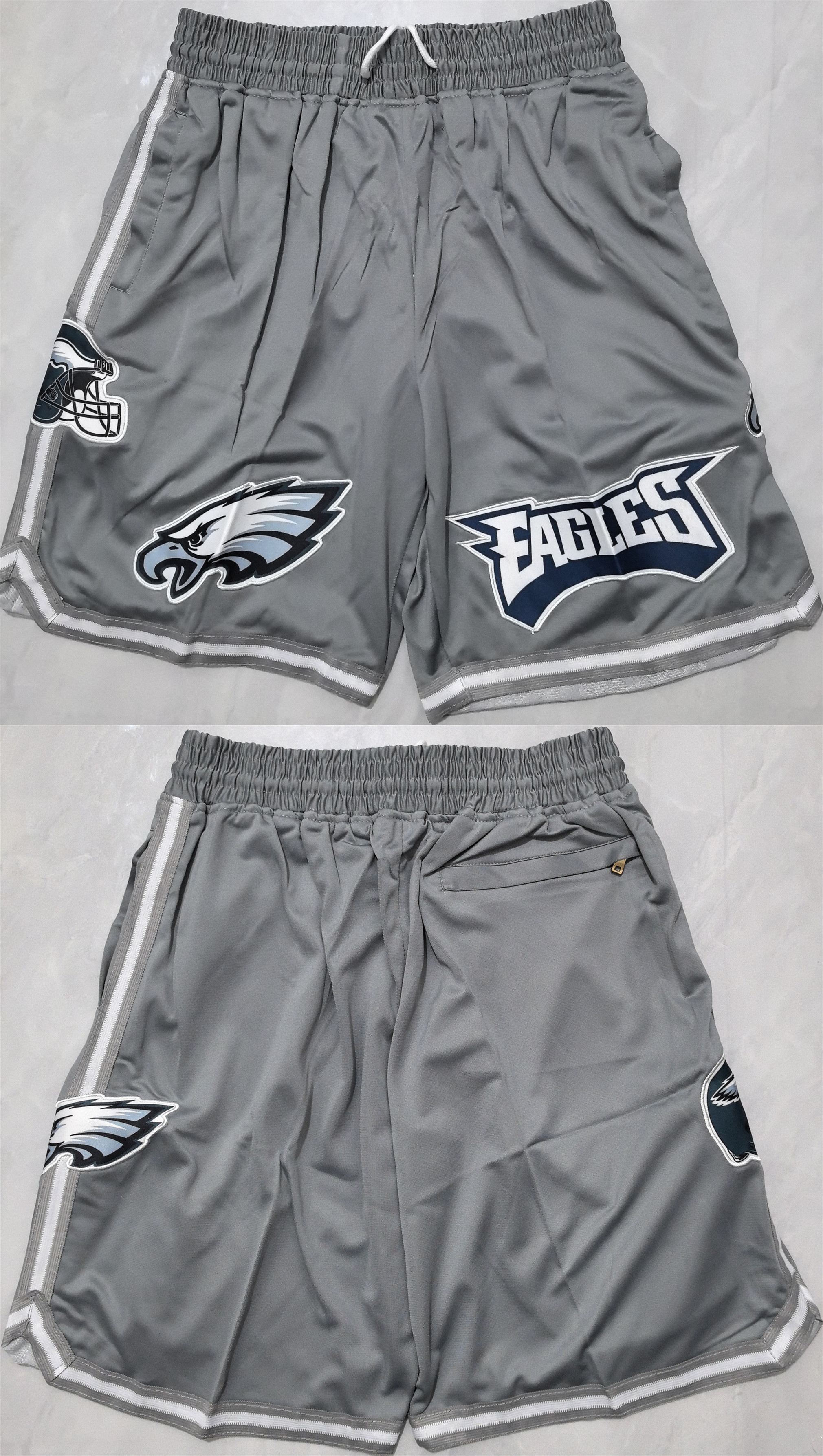Men's Philadelphia Eagles Grey Shorts(Run Small)