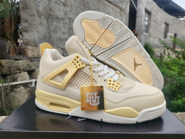 Men's Hot Sale Running weapon Air Jordan 4 Cream Shoes 0291