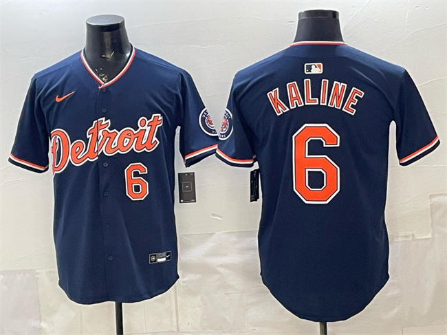 Men's Detroit Tigers #6 Al Kaline Navy 2026 Alternate Vapor Premier Limited Stitched Baseball Jersey Men's Detroit Tigers #6 Al Kaline Navy 2026 Alternate Vapor Premier Limited Stitched Baseball Jersey