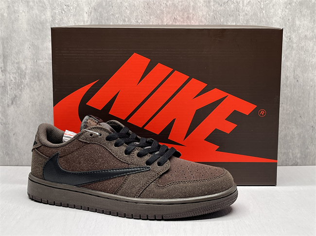 Men's Running Weapon Air Jordan 1 Brown Shoes  0646