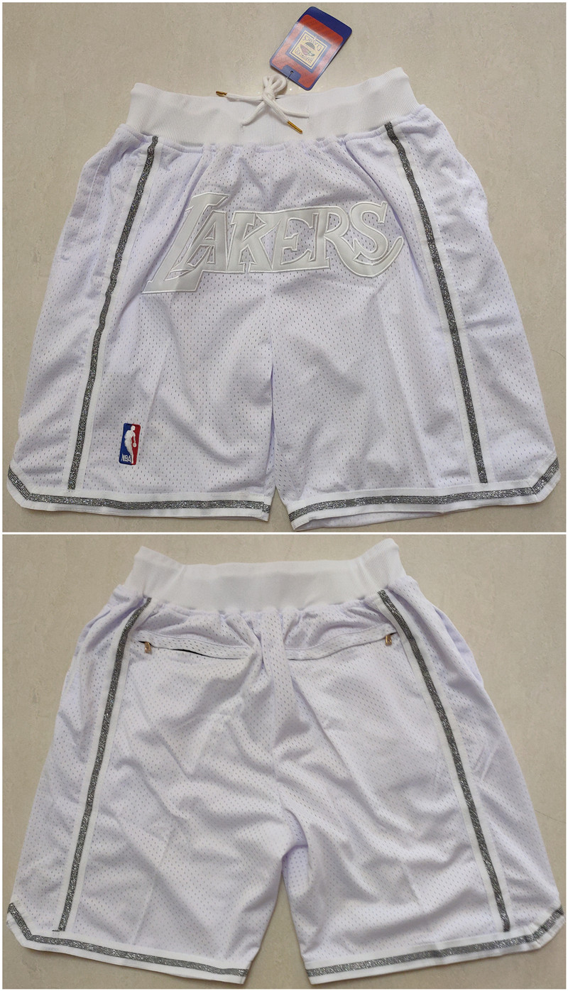 Men's Los Angeles Lakers White 'MVP' Shorts (Run Small) Men's Los Angeles Lakers White 'MVP' Shorts (Run Small)
