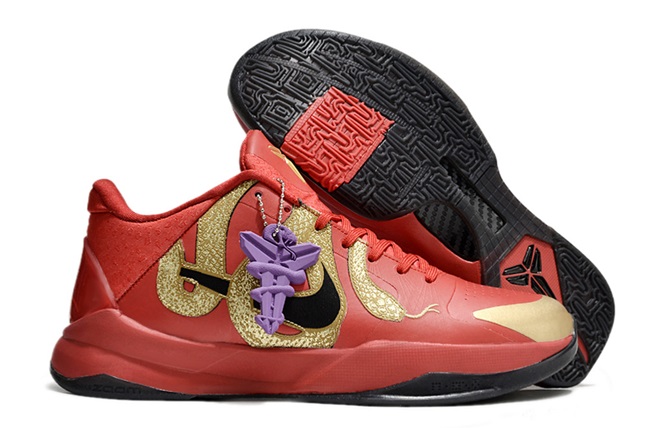 Men's Running Weapon Kobe 5 Red 'Year of the Mamba' Shoes 003