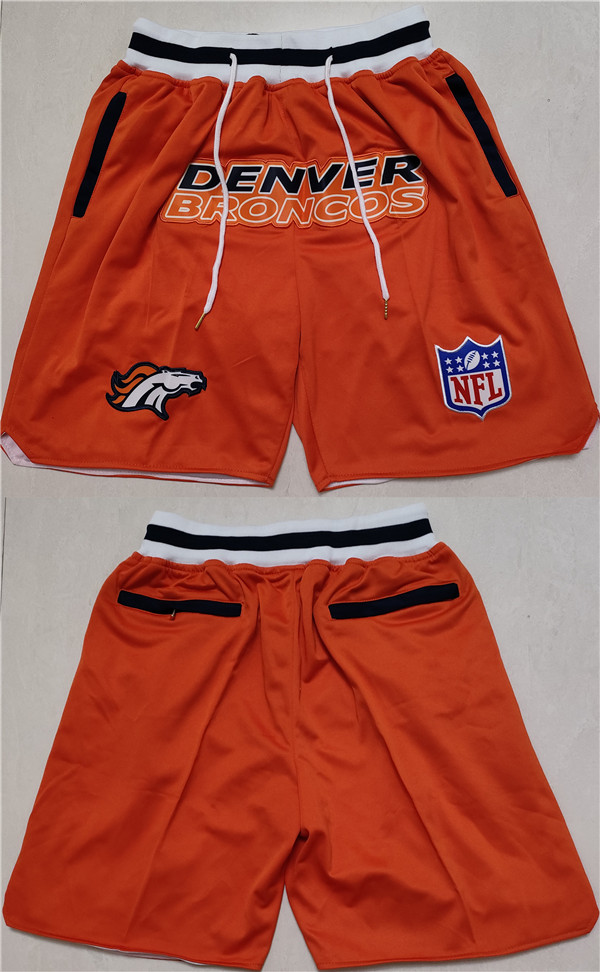 Men's Denver Broncos Orange Shorts(Run Small) Men's Denver Broncos Orange Shorts(Run Small)
