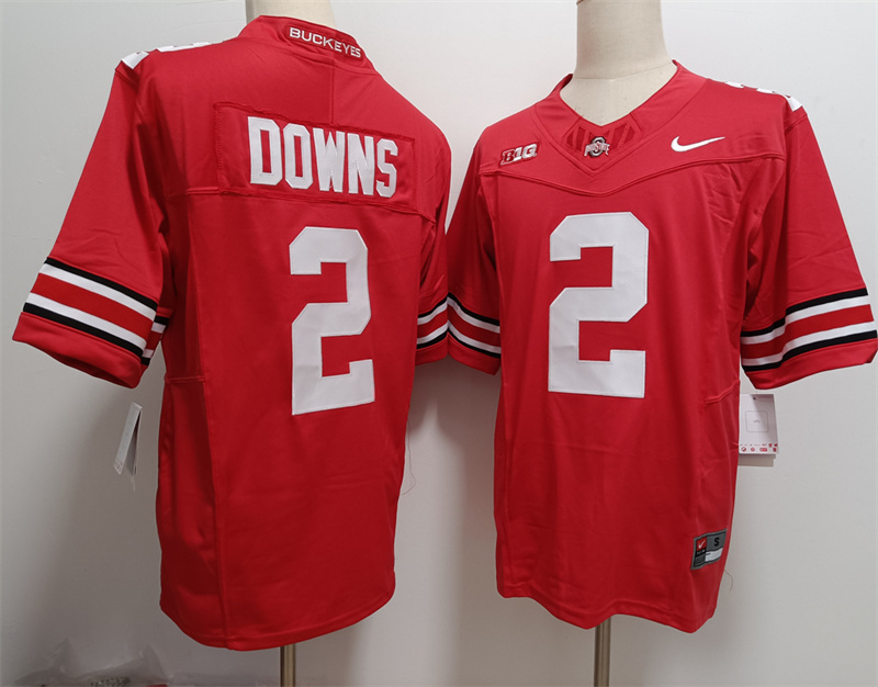 Men's Ohio State Buckeyes #2 Caleb Downs Red F.U.S.E. Limited Stitched Jersey Men's Ohio State Buckeyes #2 Caleb Downs Red F.U.S.E. Limited Stitched Jersey