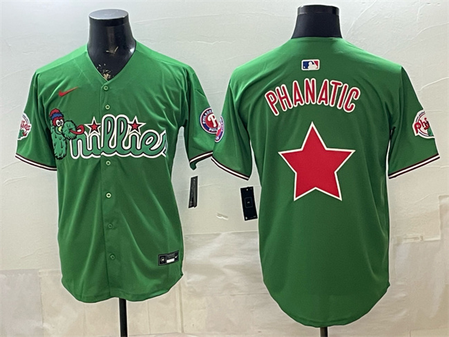 Men's Philadelphia Phillies Green Phanatic Limited Stitched Jersey Men's Philadelphia Phillies Green Phanatic Limited Stitched Jersey