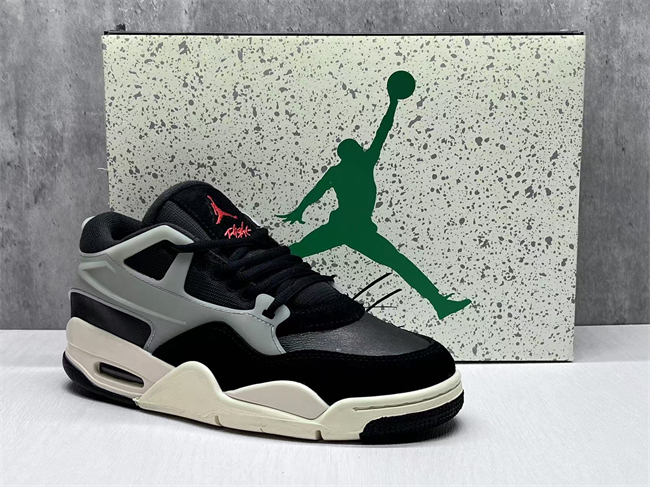 Men's Hot Sale Running weapon Air Jordan 4 Black/Gray Shoes 0224 Men's Hot Sale Running weapon Air Jordan 4 Black/Gray Shoes 0224