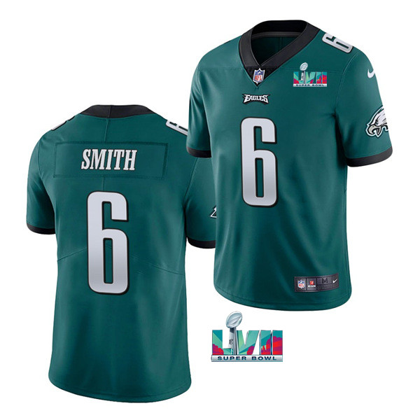 Youth Philadelphia Eagles #6 DeVonta Smith Green Super Bowl LVII Patch Vapor Untouchable Limited Stitched Football Jersey Youth Philadelphia Eagles #6 DeVonta Smith Green Super Bowl LVII Patch Vapor Untouchable Limited Stitched Football Jersey