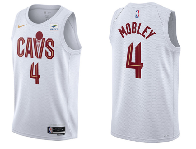 Men's Cleveland Cavaliers #4 Evan Mobley White Stitched Jersey Men's Cleveland Cavaliers #4 Evan Mobley White Stitched Jersey