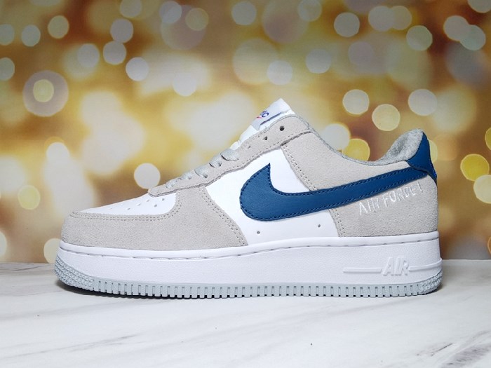 Men's Air Force 1 Low White/Grey Shoes 0166 Men's Air Force 1 Low White/Grey Shoes 0166
