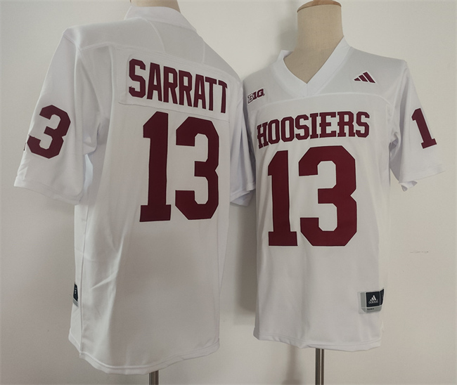 Men's Indiana Hoosiers #13 Elijah Sarratt White Stitched Basketball Jersey Men's Indiana Hoosiers #13 Elijah Sarratt White Stitched Basketball Jersey
