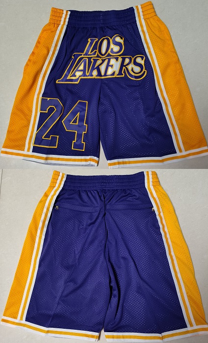Men's Los Angeles Lakers Purple Gold Shorts (Run Small) Men's Los Angeles Lakers Purple Gold Shorts (Run Small)