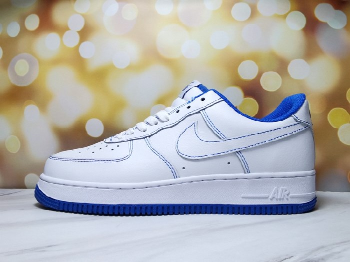Men's Air Force 1 Low White/Royal Shoes 0167 Men's Air Force 1 Low White/Royal Shoes 0167