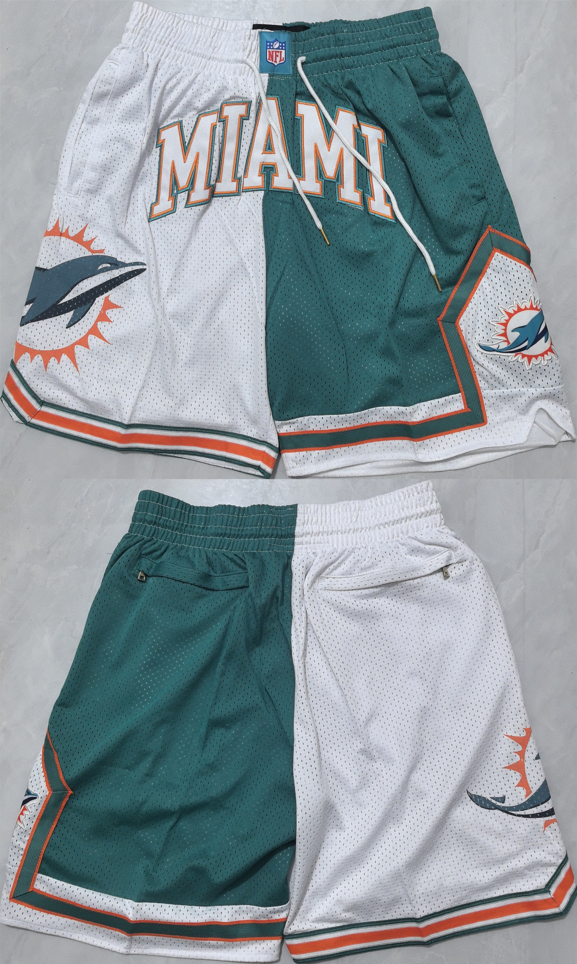 Men's Maimi Dolphins Aqua/White Shorts (Run Small)