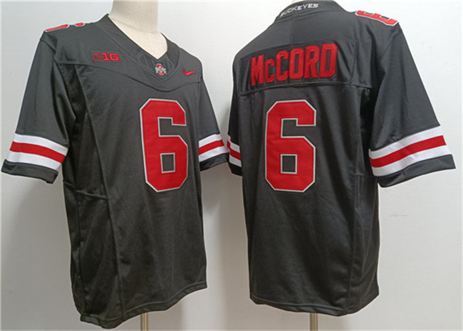 Men's Ohio State Buckeyes #6 Kyle McCord Black 2023 F.U.S.E. Limited Stitched Jersey Men's Ohio State Buckeyes #6 Kyle McCord Black 2023 F.U.S.E. Limited Stitched Jersey
