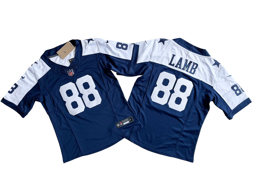 Women's Dallas Cowboys #88 CeeDee Lamb Navy/White 2023 F.U.S.E. Limited Stitched Jersey(Run Small)