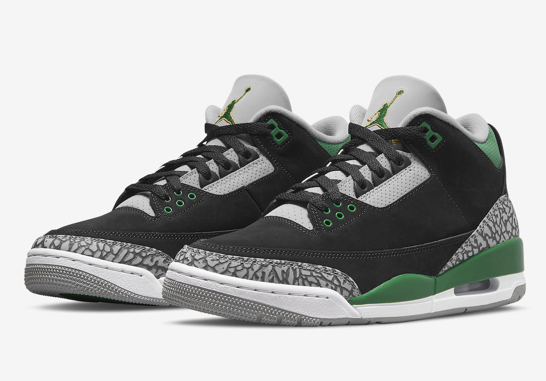 Women's Running weapon Air Jordan 3 Black Green shoes 008 Women's Running weapon Air Jordan 3 Black Green shoes 008