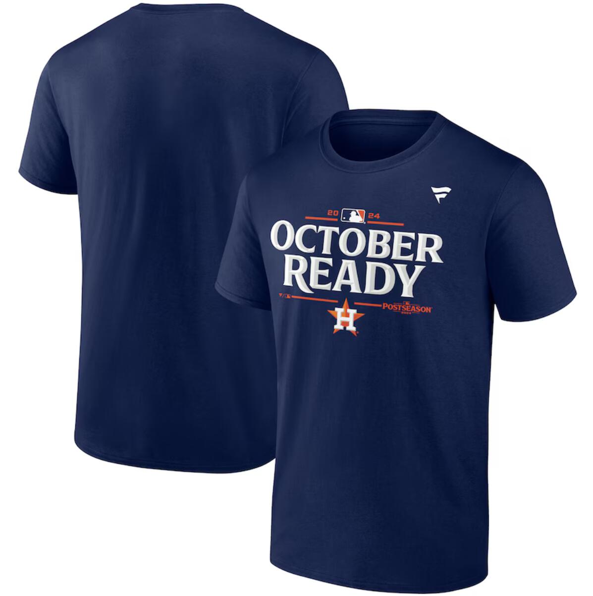 Men's Houston Astros Navy 2024 Postseason Locker Room T-Shirt Men's Houston Astros Navy 2024 Postseason Locker Room T-Shirt