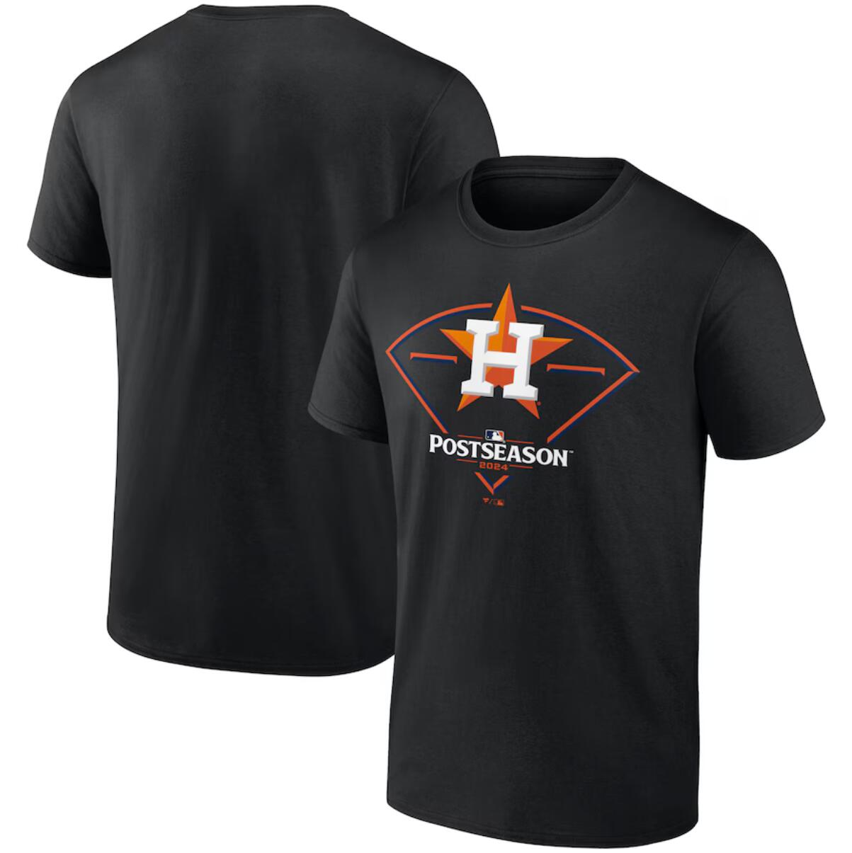 Men's Houston Astros Black 2024 Postseason Around The Horn T-Shirt Men's Houston Astros Black 2024 Postseason Around The Horn T-Shirt