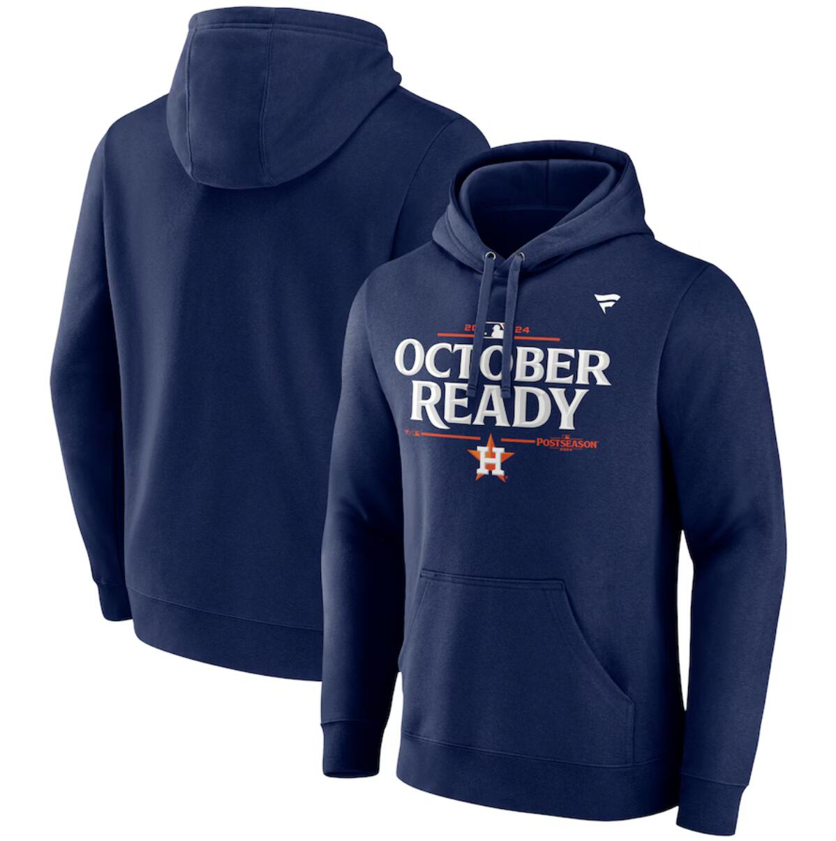 Men's Houston Astros Navy 2024 AL West Division Champions Locker Room Pullover Hoodie