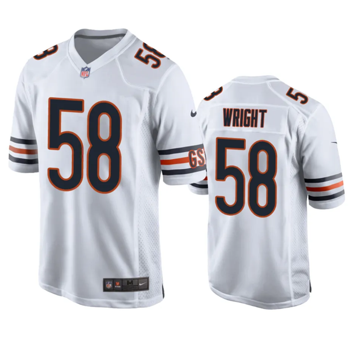 Youth Chicago Bears #58 Darnell Wright White Stitched Football Game Jersey Youth Chicago Bears #58 Darnell Wright White Stitched Football Game Jersey