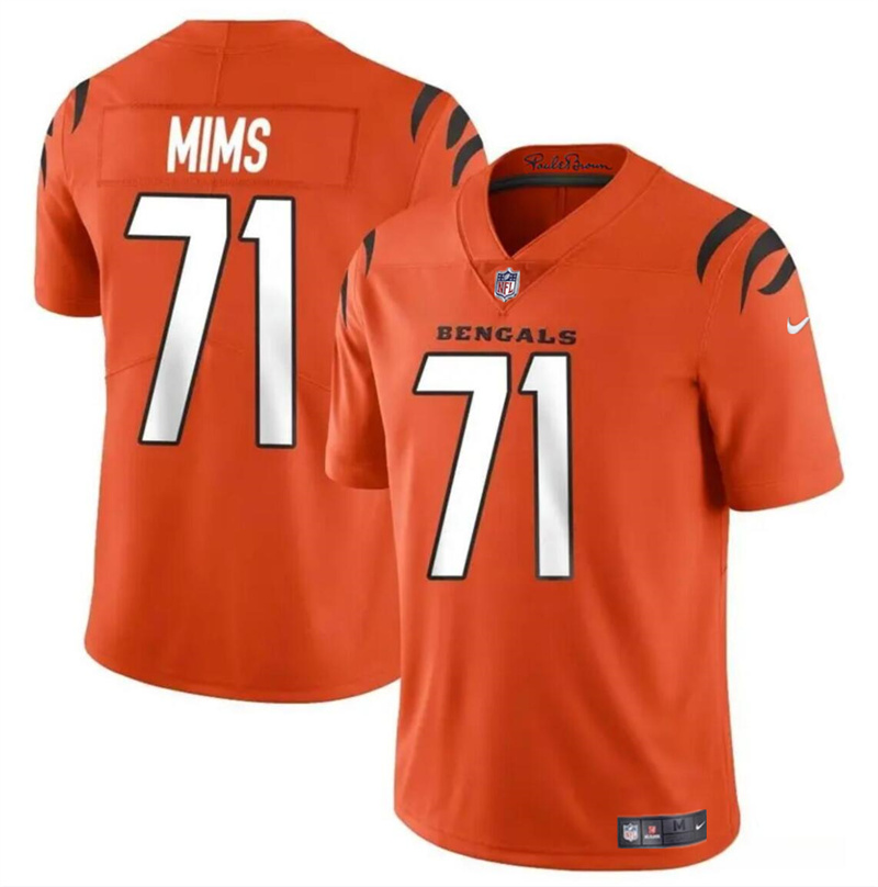 Youth Cincinnati Bengals #71 Amarius Mims Orange 2024 Draft Vapor Untouchable Limited Stitched Jersey Youth Cincinnati Bengals #71 Amarius Mims Orange 2024 Draft Vapor Untouchable Limited Stitched Jersey