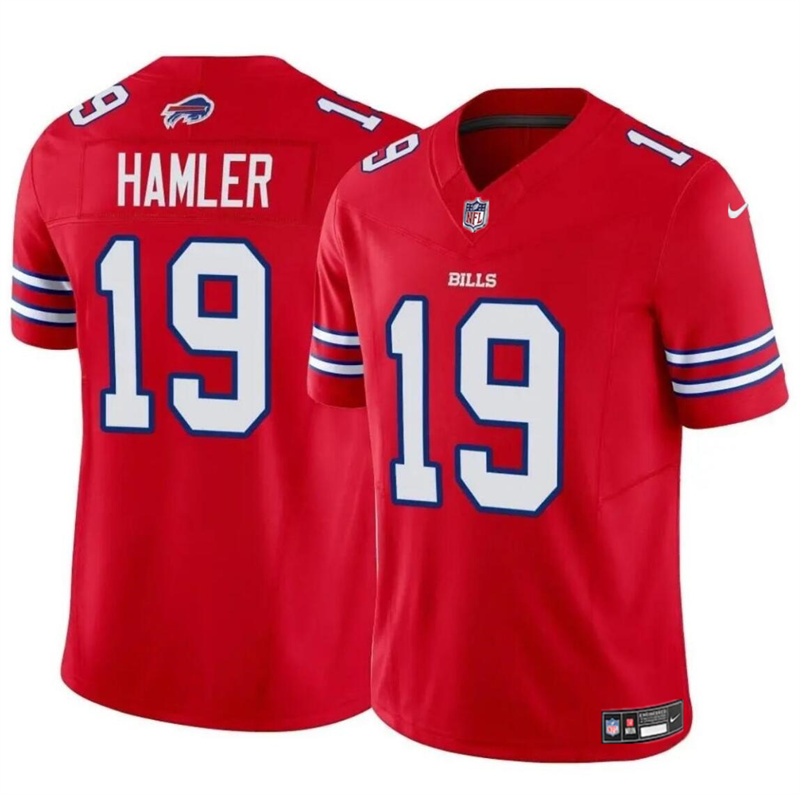 Youth Buffalo Bills #19 KJ Hamler Red 2024 F.U.S.E. Vapor Untouchable Limited Stitched Football Jersey Youth Buffalo Bills #19 KJ Hamler Red 2024 F.U.S.E. Vapor Untouchable Limited Stitched Football Jersey