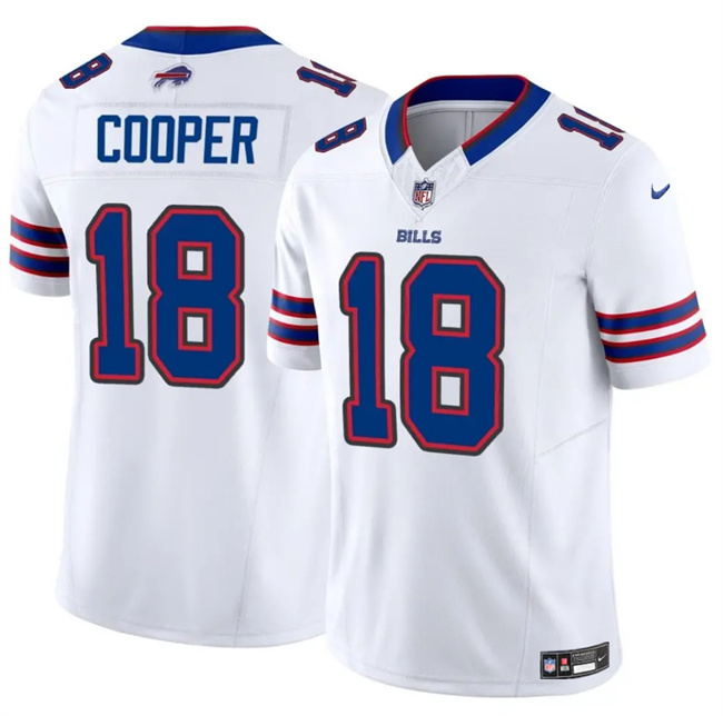 Youth Buffalo Bills #18 Amari Cooper White 2024 F.U.S.E. Vapor Untouchable Limited Stitched Football Jersey Youth Buffalo Bills #18 Amari Cooper White 2024 F.U.S.E. Vapor Untouchable Limited Stitched Football Jersey