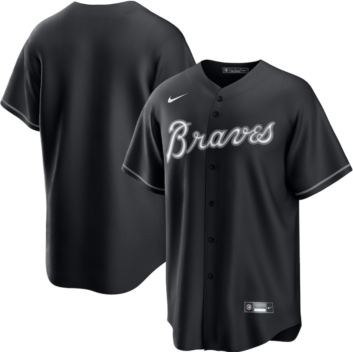 Men's Atlanta Braves Blank Black Lights Out Limited Stitched Baseball Jersey Men's Atlanta Braves Blank Black Lights Out Limited Stitched Baseball Jersey